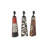 Resin African Woman Black Decorative Sculpture With Red, Orange, And White Dresswear Set