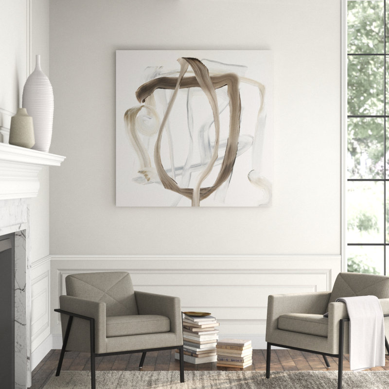 Whirl Print by Barclay Butera, 40" H x 40" W, Glass Coat