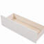 Lit simple en bois avec deux tiroirs (blanc)