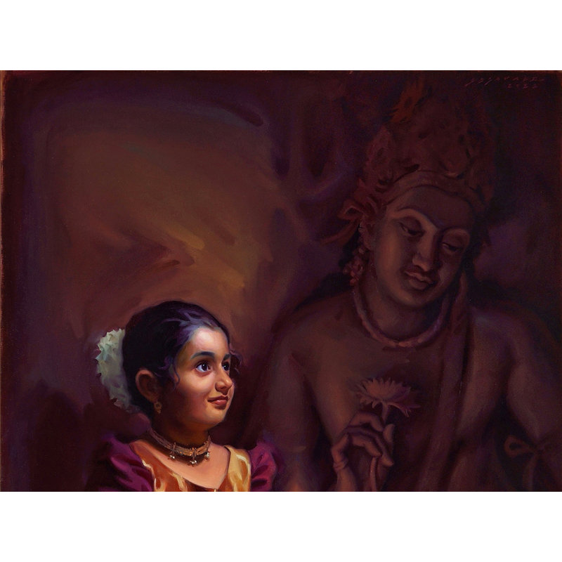 Innocent Devotion | Huile sur toile de lin | Peint par Sidharth Gavade