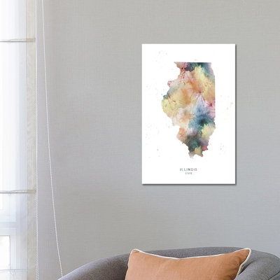 Illinois State - Wrapped Canvas Painting