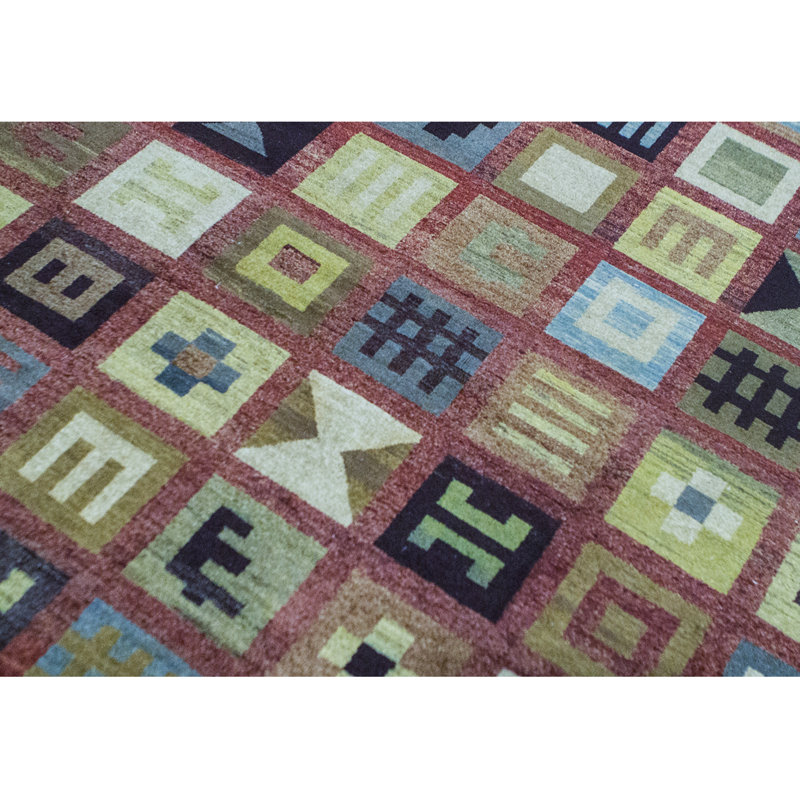 Tapis rouge noué à la main de haute qualité