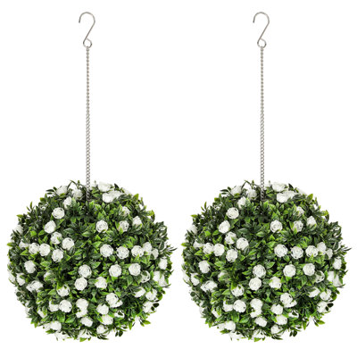 Anslem 28cm Faux Rose Plant in Freestanding