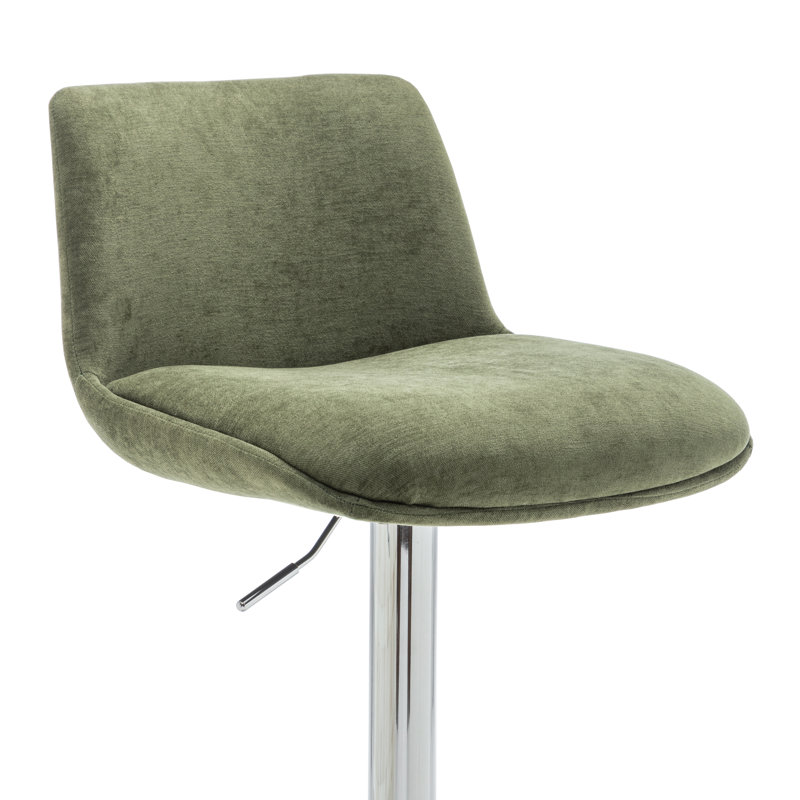 Tabouret pivotant à hauteur réglable Akinori, Olive Green, 2
