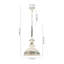 Luminaire suspendu rétro en forme de dôme en métal antique à 1 lumière-130493802