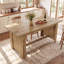 Table pour îlot de cuisine de 63 pouces, table pour îlot de ferme avec sièges, table de bar à hauteur de comptoir pour la cuisine et la salle à manger