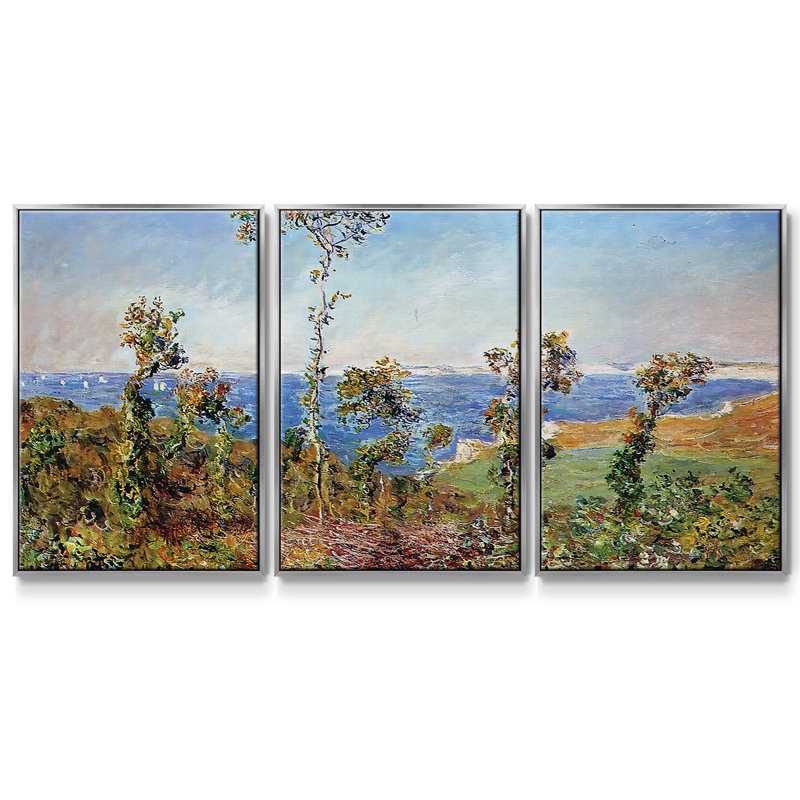 Le «fonds» à Varengeville, 1882 - Toile encadrée multi-pièces, H 36 po x l 75 po x P 2 po, Argent