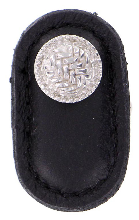 Cestino Novelty Knob, Satin Nickel, Black