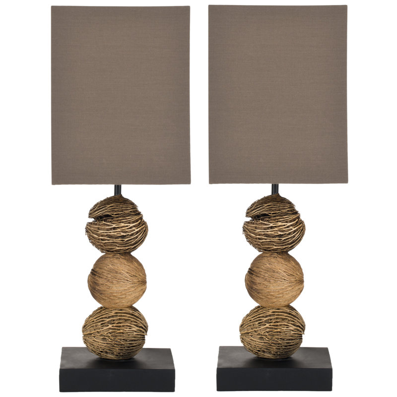Samantha 19.7" lampes de Table (Set de 2), Naturel, marron