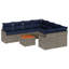  Garden Sofa Set 9 Pcs Grey Poly Rattan-2008118837