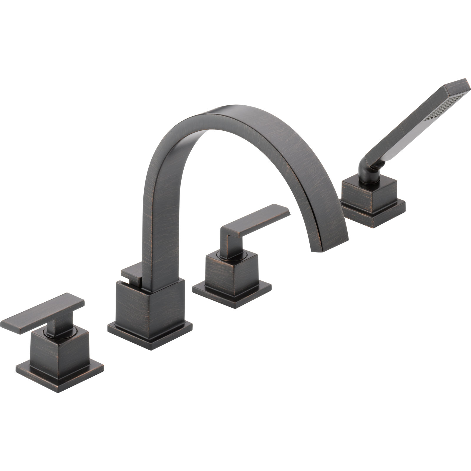 Vero Deck Tub Filler with Handshower, Venetian Bronze