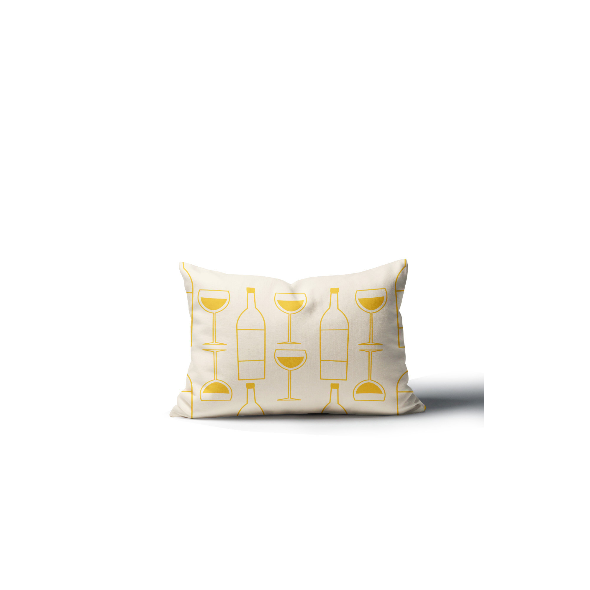 Hyatt Indoor/Outdoor Throw Pillow, 14"H x 20"W, Yellow
