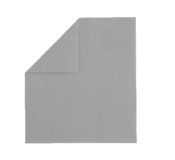 Penny Cotton Duvet Cover, King Duvet Cover, Gray