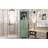 Green Triangle Tall Cabinet With 3 Drawers And Adjustable Shelves For Bathroom-1369310727