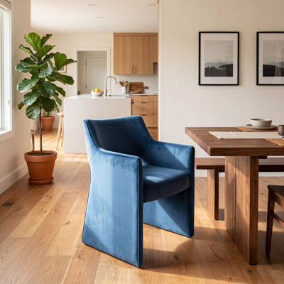 Chaises de salle à manger rembourrées modernes avec accoudoirs pour la cuisine, la salle à manger ou le bureau à domicile