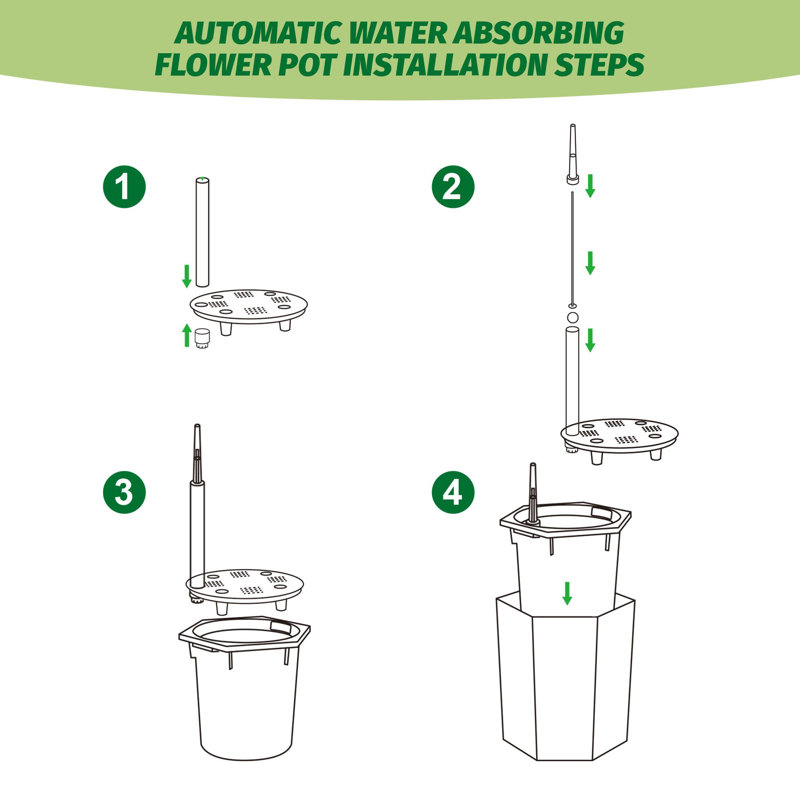 33" Tall Planter Set of 2 White Self Watering Planter Pots with Water Level Indicator Drainage Hole & Wheels, White