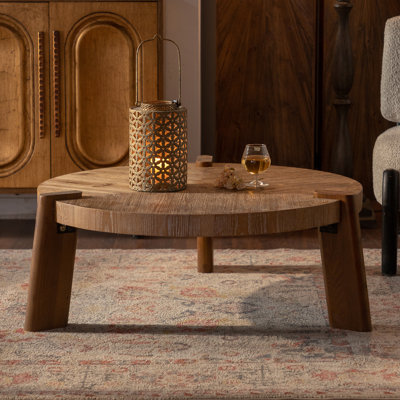 Solid Wood Round Coffee Table