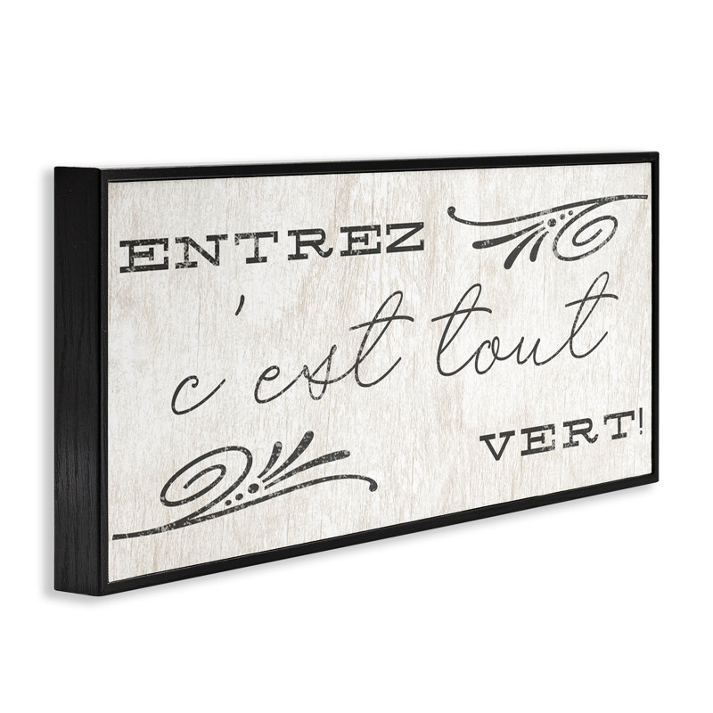  Art français, estampe numérique encadrée par Daphne Polselli, H 10 po x l 24 po, Giclée encadrée noir minuit