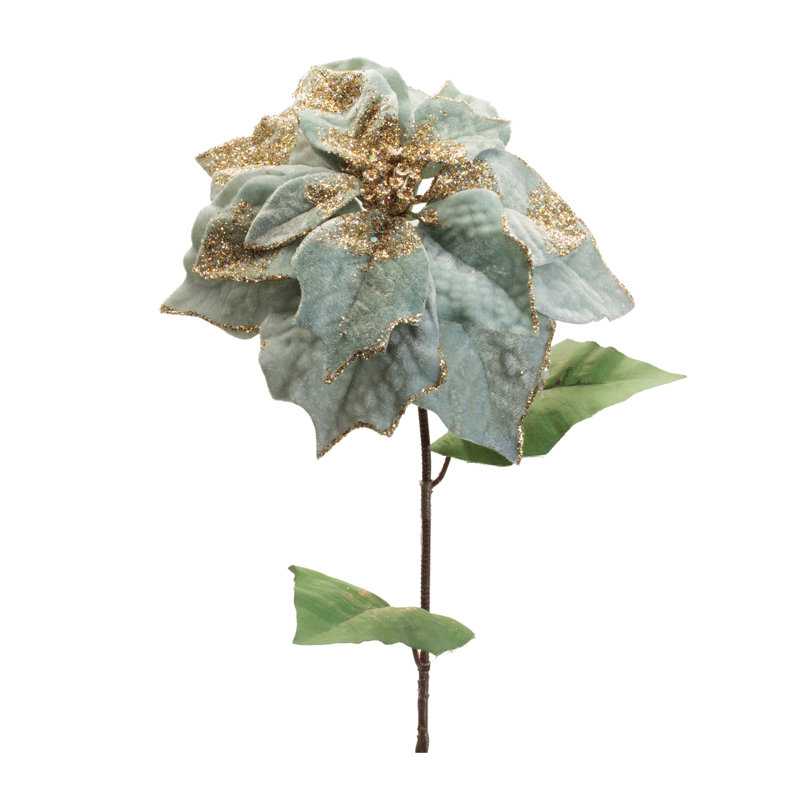 Tige de fleur de poinsettia scintillante