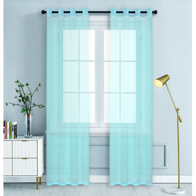 Goble Semi Sheer Curtains / Drapes Pair