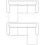 Canapé modulaire réversible avec repose-pieds 74,02 po