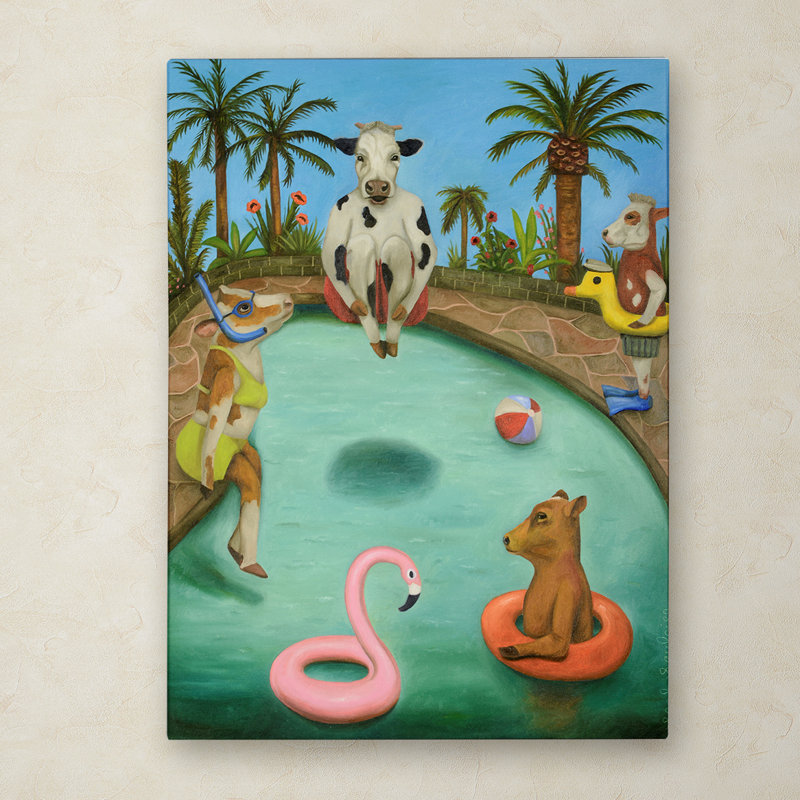 « cowabunga », reproduction sur toile tendue, H 19 po x l 14 po x P 2 po