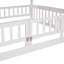 Lit superposé avec glissade, lit superposé double au-dessus de double avec clôture et échelle pour les tout-petits-2133328306