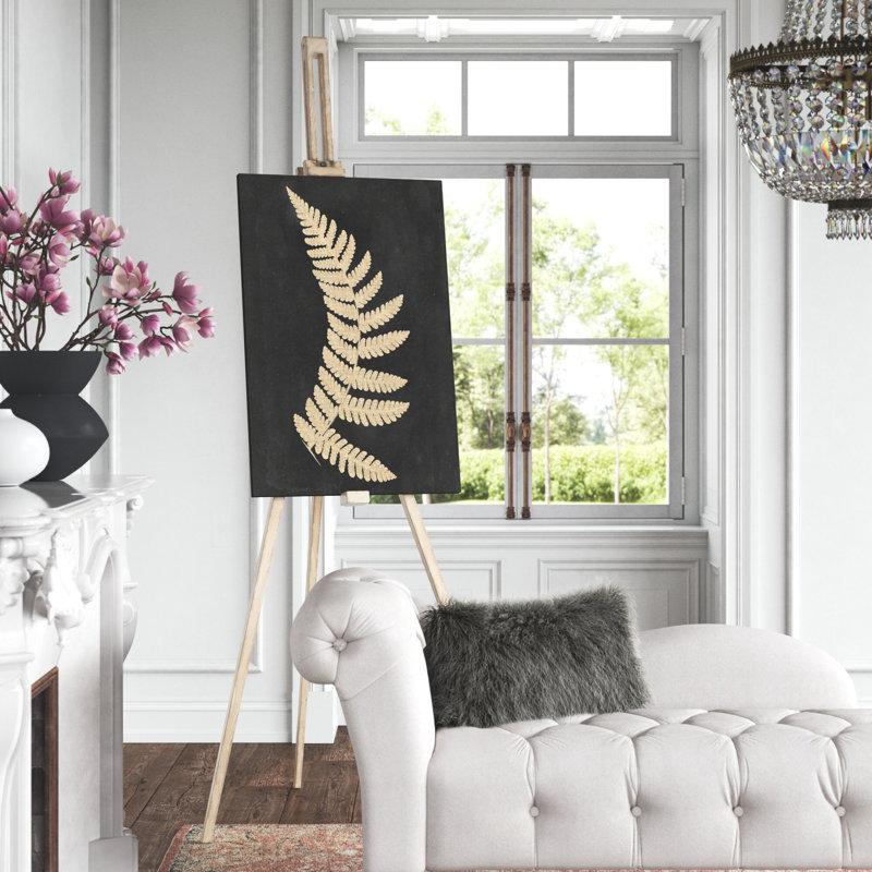 " Linen Fern IV ", 36" H  x 24" W x	 1" D
