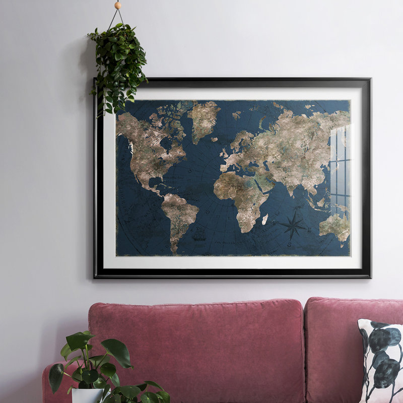 Bleu marine atlas, Noir, H 15 po x l 21 po x P 1,5 po