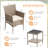 3-Piece Patio Bistro Set with Side Table & Cushions-1341489892