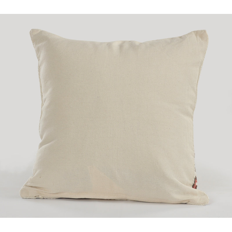 Housse de coussin géométrique en coton, polyester