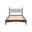 Lit plateforme double avec tête de lit en forme de gourde, lit de style rétro offrant un support robuste et un cachet rétro-62549746-210750466