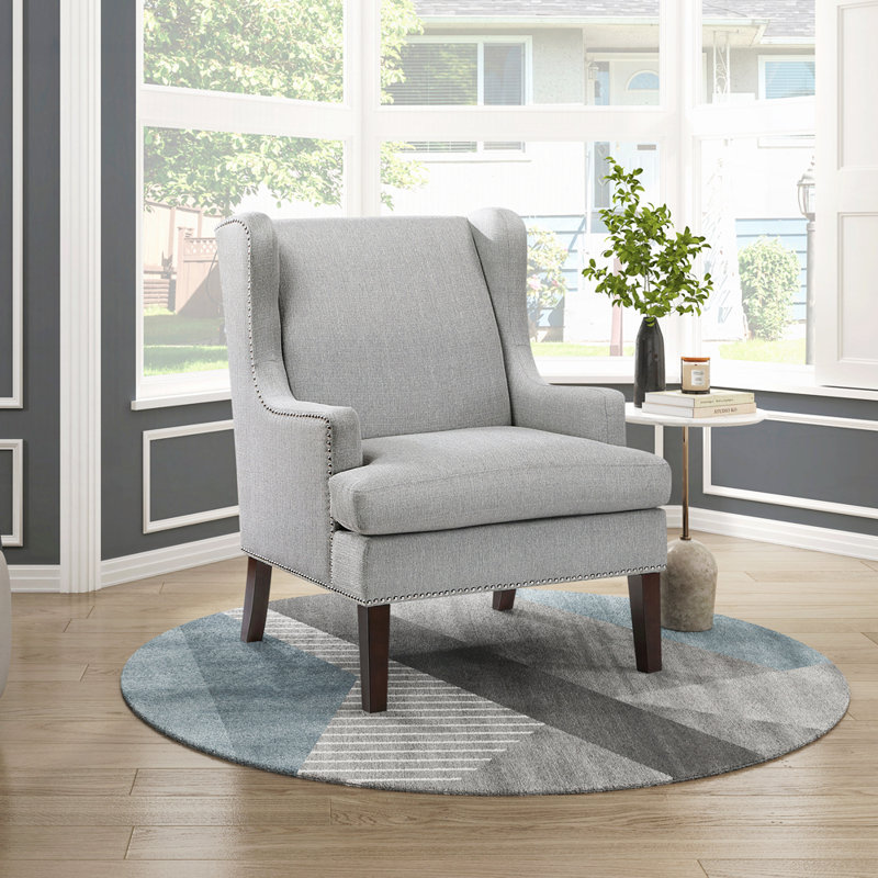 Meuble de salon Accent Chair, Tissu gris