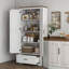 69" Tall Farmhouse Freestanding Kitchen Pantry Storage Cabinet  with 2 Doors, Drawer and Adjustable Shelves
