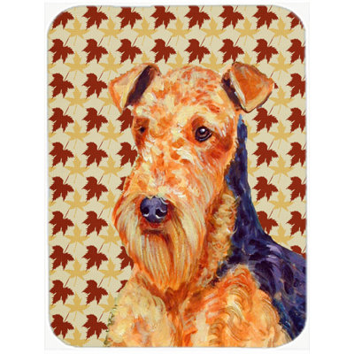 East Urban Home Airedale Portrait Glass Cutting Board
