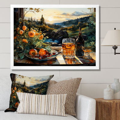 Repas de pique-nique, charme sur toile