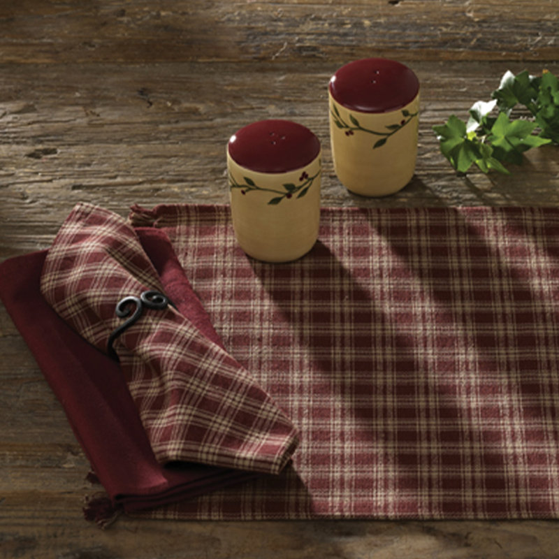 Ensemble de 4 serviettes Red Sturbridge, Carreaux rouges