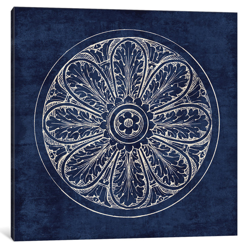 " Rosette VIII " by Wild Apple Portfolio, 12" H x 12" W x 0.75" D, Canvas