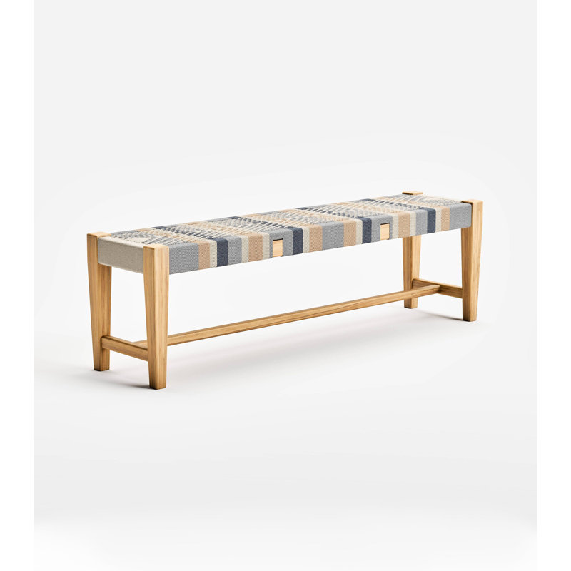 Masaya Upholstered Dining Bench, Natural/Serena