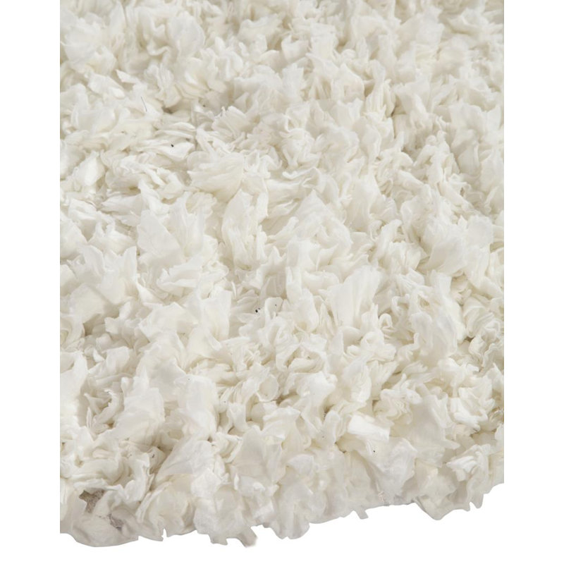 Tapis pour salle de bain papershag Andrada, l 17 po x L 24 po, Blanc