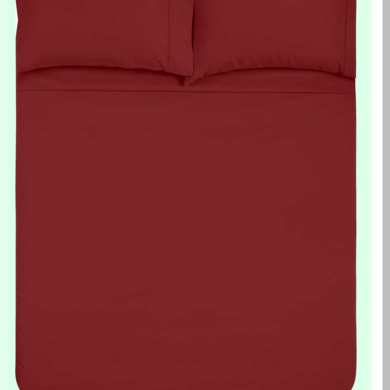 Burgundy Solid Microfiber RV Sheet Set - 30x75 Bunk Size | Motorhome Travel Trailer Campers Bedding | Fits 8 Inch Deep Mattress | Camping Sheets