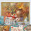 «Still Life Farmhouse Flowers and Fruits IV», reproduction sur toile flottante