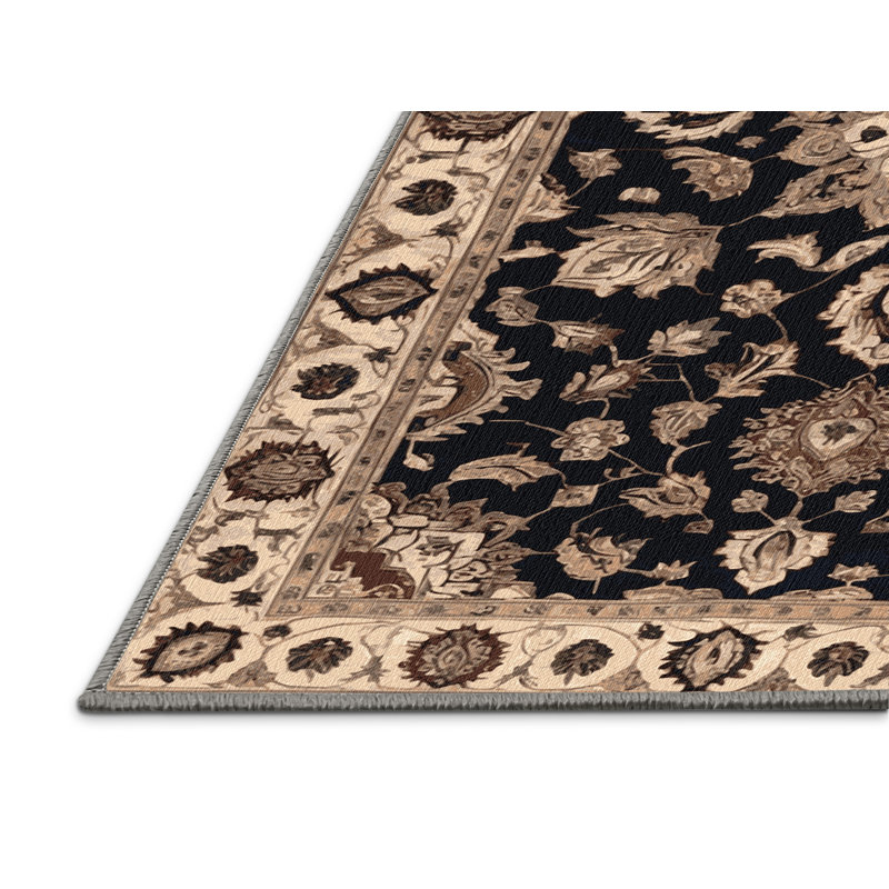 Machine Washable Persian Gray Area Rug, Rectangle 2' x 3'