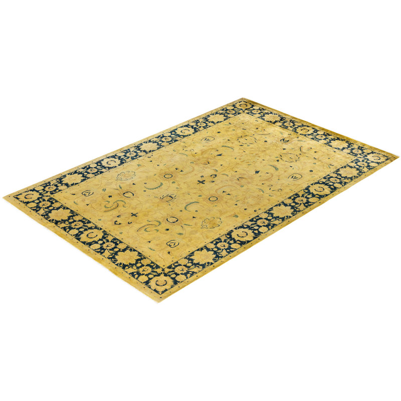 Huckstep One-of-a-Kind 5' 10" X 8' 10" Wool Area Rug Gold