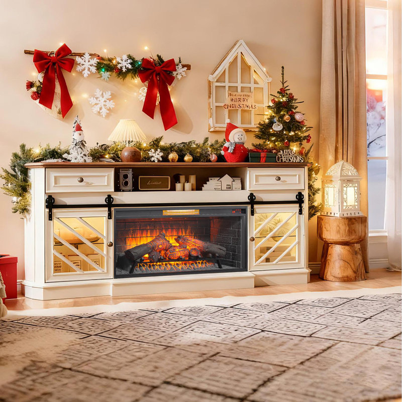 42 Inch Infrared Electric Fireplace With Removable Trim Kit Insert, Touch Panel Home Decor Heater