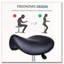 Ergonomic Faux Leather Rolling Saddle Stool with Swivel and Adjustable Height