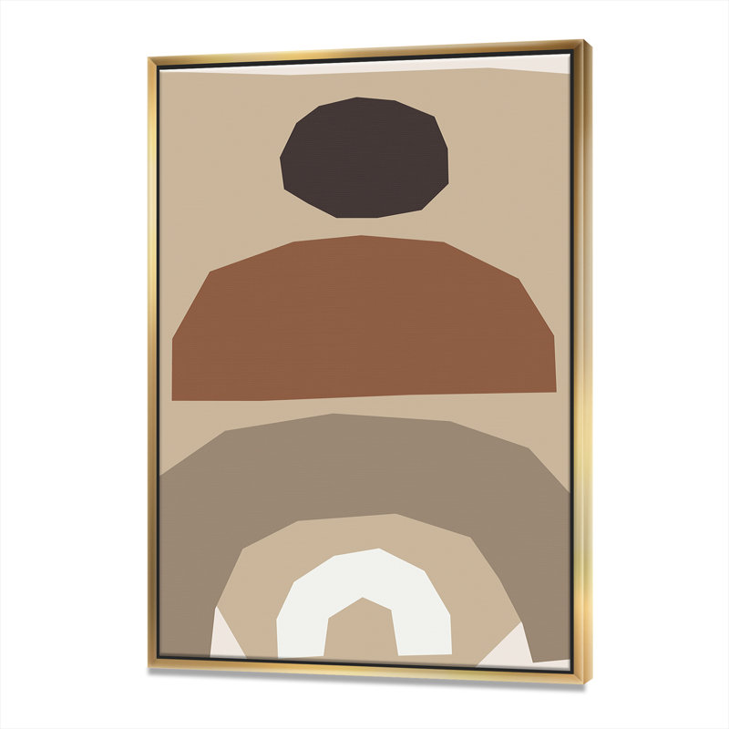 «Minimal Elementary and Geometric Compostions XXVI», reproduction sur toile, H 40 po x l 30 po x 1,5 po, Toile encadrée d'or
