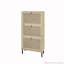 Armoire de rangement pour chaussures autoportante en rotin 3 portes-109266284