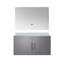 Meuble-lavabo gris foncé 36 po X P 22 po D, plateau en quartz blanc et Miroir à DEL-214318893