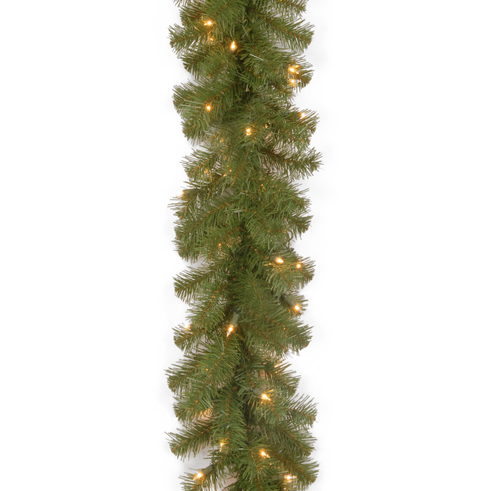 The Holiday Aisle® 9ft. North Valley Spruce Garland with Dual Color LED Lights